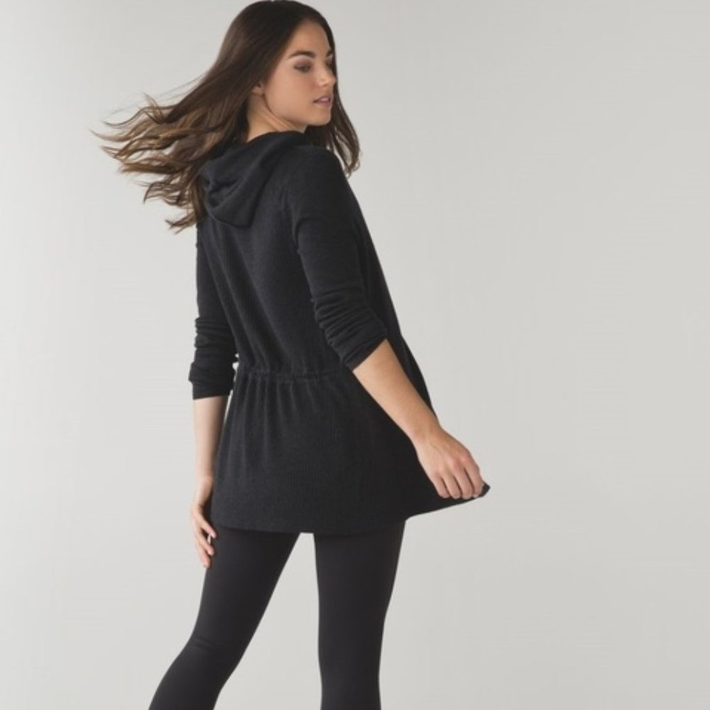 Lululemon Black Peace Of Mind Wrap Hoodie Sweater